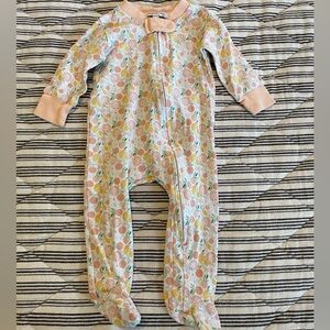 Magnolia Baby Footed Outfit with Citrus Pattern